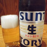 府中日本酒バルTOKUTOUSEKI - サントリー生中瓶750円