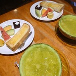 果実香 - メロンジュース(高級アールスメロン使用)850円＋無料モーニング