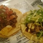 ザ・コーナー ハンバーガー＆サルーン - 木曜限定タコス（ビーフとチキン）