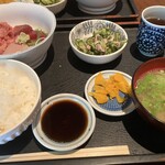 魚真 - 刺身三点盛り1500円