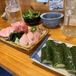 魚善 - 枝豆、うま塩きゅうり