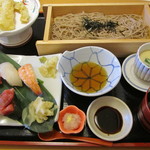 Yajirobee - 天ざるにぎり寿司ランチ