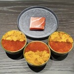 焼うお いし川 - ☆至福の三色丼の準備OK(*^^)v☆