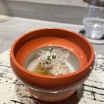 Global French Kitchen 雫 - ズワイ蟹と蟹味噌のムース。冬瓜(とうがん)がまた美味しい。
