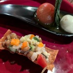 ウエストパパ - カプレーゼ＆一口サラダ