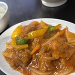 支那そば家 - 酢豚とライス大