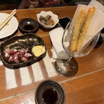 Pork＆Fish DINING HULAR - チーズスティック。軟骨ベーコン