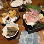 Pork＆Fish DINING HULAR - お刺身と、ちぎり豆腐揚げ