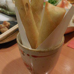 和膳と酒肴 廚 - さつまいもとレーズン　スティック春巻（3本）