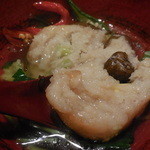 和膳と酒肴 廚 - 蓮根饅頭　割った中にむかご