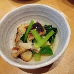 さじ - 小松菜、焼き揚げ、しめじ和え物