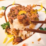 RAMEN ぶろす - 米沢牛の肉タルタルごはん