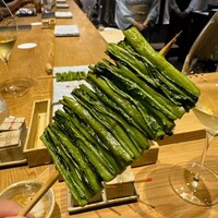 黒さつま鶏 煉火 - 驚きの空芯菜の串！