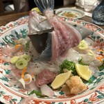 一吉 - カワハギのお造り。あっさりおいしい。