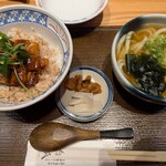 天然大海老天丼 自家製おうどん 白狐 - 