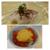 鮨割烹やま中 - 雲丹いくら・・福岡ではこういう出し方するお店が多いように思います。雲丹は赤うにで甘い。