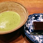 天婦羅 みやしろ - お抹茶＆羊羹