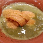 天婦羅 みやしろ - 雲丹まで入れちゃうの？！いや、合うんですよ、コレが…(*´艸｀*)