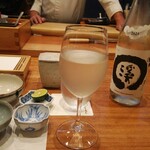 天婦羅 みやしろ - 店主お気に入りという「王録」。この店の何にでも合っちゃうセレクション！