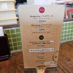 メニューです。