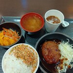 ABホテル豊田元町 - 本日の夕食（ハンバーグ定食)