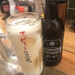 にしだ場 - ドリンク写真:この辺りまでと指を指す（笑）