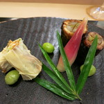 京料理かねき - 穴子の東寺巻きと八幡巻き