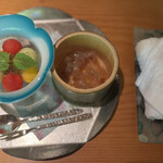 来人喜人　はぎ原 - 葛切り目の前で作ってくださいます。