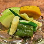 酒と肴 ててて - なんて美しいっ！夏野菜の冷やし煮