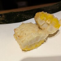 天ぷら 心斎橋 一哲 - とうもろこし