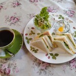 和珈琲 - 料理写真:モーニング サンドセット 和珈琲