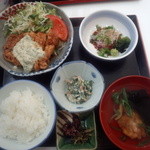 旬の味菜が友 - チキン南蛮御膳ランチ800円コーヒー付