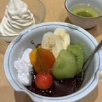 あんみつ みはし 松坂屋上野店 - フルーツクリームあんみつ別添え
