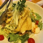 銀しゃり ろばた 変化球 - ゴボウと鶏ハムサラダ