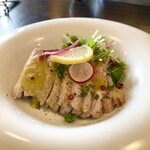 ピッツエリアバール　CACTUS　D'ORO - ・合鴨冷製ゆず胡椒ソース（¥950）