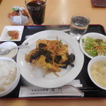 厦門 - 豚肉ときくらげと玉子炒め　￥550-