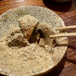 薪鳥新神戸 - 薪焼き巨大マッシュルーム 自家製笹身鳥節と