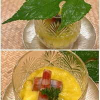 櫻木 - ゴールドラッシュ（山梨の玉蜀黍）のすり流しに車海老