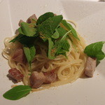 リストランテ サクラ - 2015.9　カラスミ添え本マグロとルッコラのパスタ