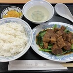 台湾小吃店 慶龍 - 青菜魯肉/豚肉角煮　定食