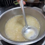 水たき 長野 - 締めは卵だけを入れて