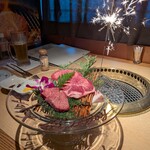 黒毛和牛焼肉 Serge源's - タン　（Birthdayプレート）