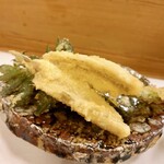 穴子料理と地酒 浅草 川井 - 鱚の天麩羅