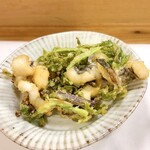 穴子料理と地酒 浅草 川井 - 穴子と田芹のかき揚げ