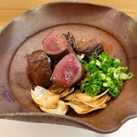 穴子料理と地酒 浅草 川井 - 鯨ハツステーキ