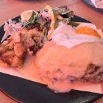 手作りハンバーグ卵 - 