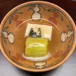 徳ㇵ本也 - 賀茂茄子とかぼちゃ入り胡麻豆腐　すっぽんのあんかけ