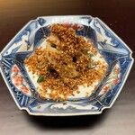 徳ㇵ本也 - 蓮根　くらげ　三度豆の胡麻酢和え