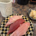すし道場 - まぐろ3種盛