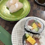 すし道場 - 海鮮巻きと帆立貝柱